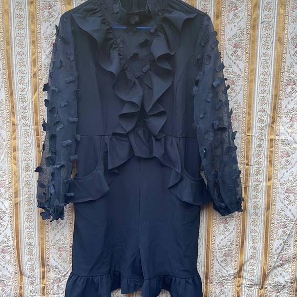 Lost ink brand romper with see through sleeves - Picture 2 of 4